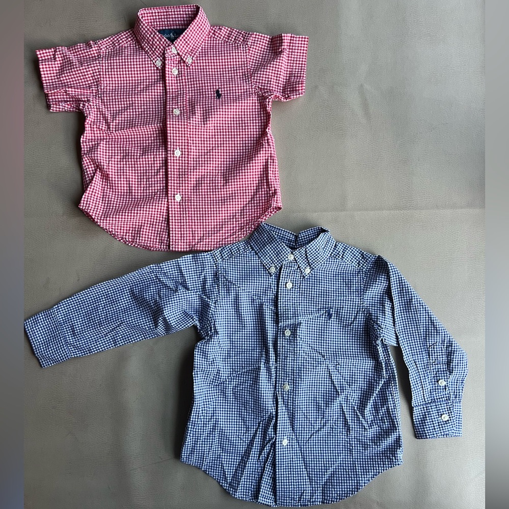 Bundle of two button down RL 24m/2T shirts in EUC